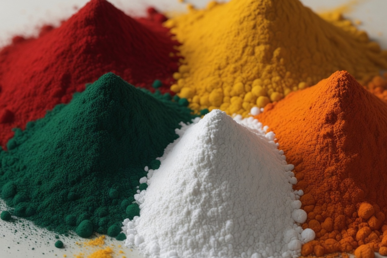 Colourful pigment powders